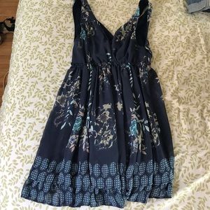 Blue floral free people dress